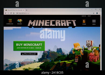 Minecraft Popular Online Game Site Stock Photo Alamy