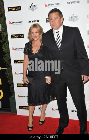 LOS ANGELES, CA. January 22, 2011: Anthony LaPaglia & wife Gia Carides at the 2011 G'Day USA Black Tie Gala at the Hollywood Palladium. © 2011 Paul Smith / Featureflash Stock Photo