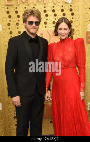 September 22, 2019, Los Angeles, CA, USA: LOS ANGELES - SEP 22:  Renn Hawkey, Vera Farmiga at the Primetime Emmy Awards - Arrivals at the Microsoft Theater on September 22, 2019 in Los Angeles, CA (Credit Image: © Kay Blake/ZUMA Wire) Stock Photo