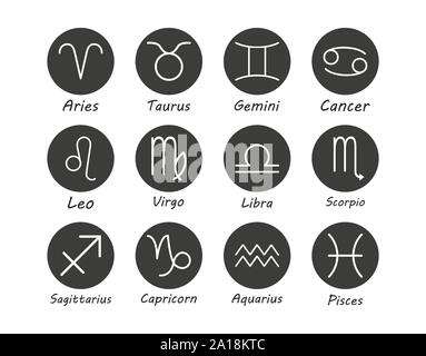 Zodiac sign icon. Vector illustration, flat design. Stock Vector