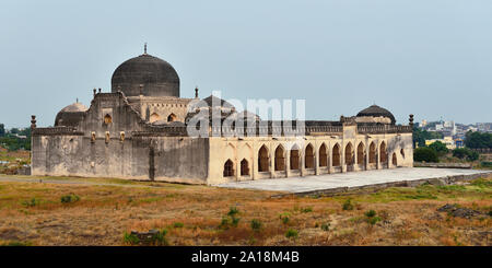 View of Gulbarga Jamia Mosque built in 14th century, Karnataka, India. Stock Photo