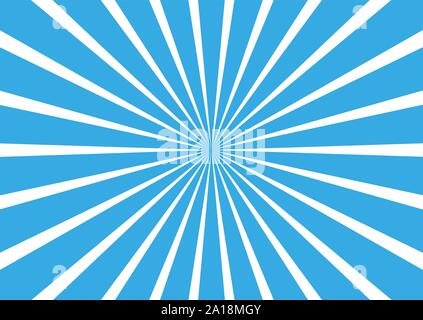 Sunburst, starburst background, converging lines. Vector illustration. Stock Vector