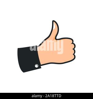 Hand Thumb Up Pop Vector Illustration Symbol Graphic Logo Design Template Stock Vector