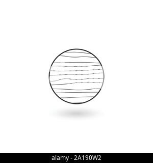 Linear abstract wavy lines Geometric identity Logo Design Template . Stock Vector illustration isolated on white background Stock Vector
