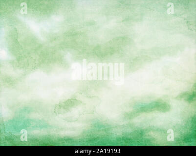Fog and clouds on a textured vintage paper background with grunge stains. Stock Photo