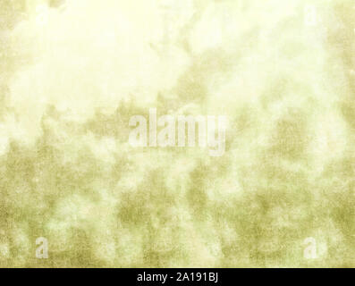 Fog and clouds on a textured vintage paper background with grunge stains. Stock Photo