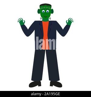 Frankenstein monster illustration Stock Vector