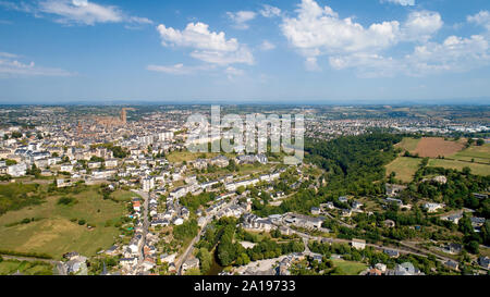 Aerial view of Rodez city in the Aveyron, France Stock Photo