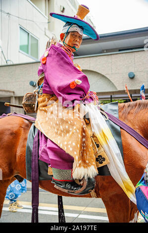 Kyoto, Japan - October 22, 2016: Festival of The Ages, an ancient and authentic costume parade of different Japanese feudal periods. Stock Photo