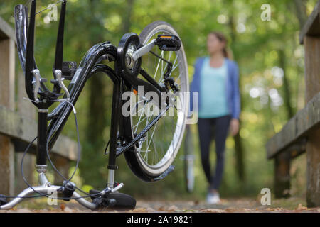 replacing the camera on the bike Stock Photo