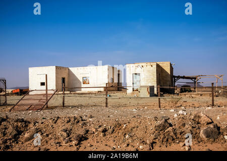 Unfinished and abandoned industrial property near Umm Aldoom, Saudi Arabia Stock Photo