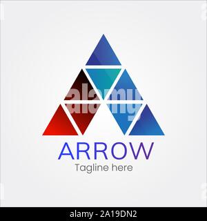 Arrow Next Play symbol logotype Abstract logo icon design for business etc - Vector Stock Vector