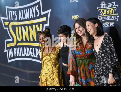 September 24, 2019, Hollywood, California, USA: (L-R)  Imani Hakim, Ashly Burch, Jessie Ennis and Charlotte Nicdao attends FX's Premiere of ''Itâ€™s Always Sunny In Philadelphia' Season 14. (Credit Image: © Billy Bennight/ZUMA Wire) Stock Photo