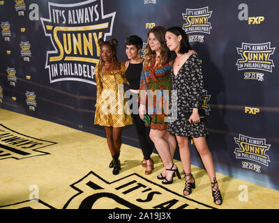 September 24, 2019, Hollywood, California, USA: (L-R) Imani Hakim, Ashly Burch, Jessie Ennis and Charlotte Nicdao attends FX's Premiere of ''Itâ€™s Always Sunny In Philadelphia' Season 14. (Credit Image: © Billy Bennight/ZUMA Wire) Stock Photo