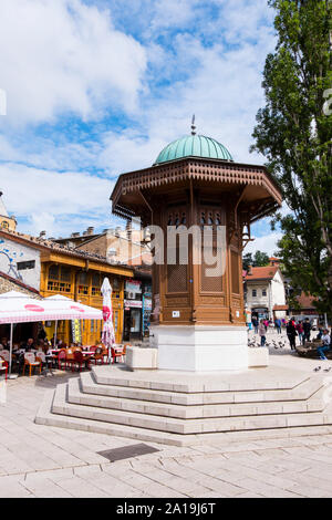 Sebilj, Pigeon Square, Bascarsija, Sarajevo, Bosnia and Herzegovina Stock Photo