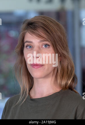 Germany. 09th Sep, 2019. The film director Nora Fingscheidt can be seen after an interview. Fingscheidt's award-winning film 'Systemsprenger' starts on 19.09.2019 in German cinemas. Credit: Jens Büttner/dpa-Zentralbild/dpa/Alamy Live News Stock Photo