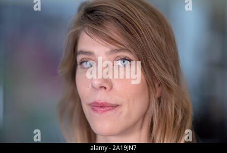 Germany. 09th Sep, 2019. The film director Nora Fingscheidt can be seen after an interview. Fingscheidt's award-winning film 'Systemsprenger' starts on 19.09.2019 in German cinemas. Credit: Jens Büttner/dpa-Zentralbild/dpa/Alamy Live News Stock Photo