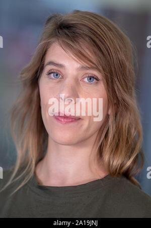 Germany. 09th Sep, 2019. The film director Nora Fingscheidt can be seen after an interview. Fingscheidt's award-winning film 'Systemsprenger' starts on 19.09.2019 in German cinemas. Credit: Jens Büttner/dpa-Zentralbild/dpa/Alamy Live News Stock Photo