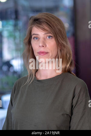 Germany. 09th Sep, 2019. The film director Nora Fingscheidt can be seen after an interview. Fingscheidt's award-winning film 'Systemsprenger' starts on 19.09.2019 in German cinemas. Credit: Jens Büttner/dpa-Zentralbild/dpa/Alamy Live News Stock Photo