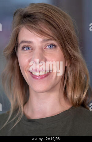 Germany. 09th Sep, 2019. The film director Nora Fingscheidt can be seen after an interview. Fingscheidt's award-winning film 'Systemsprenger' starts on 19.09.2019 in German cinemas. Credit: Jens Büttner/dpa-Zentralbild/dpa/Alamy Live News Stock Photo