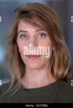 Germany. 09th Sep, 2019. The film director Nora Fingscheidt can be seen after an interview. Fingscheidt's award-winning film 'Systemsprenger' starts on 19.09.2019 in German cinemas. Credit: Jens Büttner/dpa-Zentralbild/dpa/Alamy Live News Stock Photo