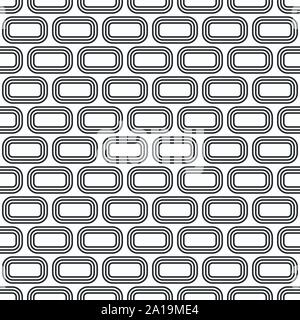 Abstract seamless pattern of smooth rectangles. Modern stylish texture. Repeating geometric tiles with rounded corners. Simple graphic print. Vector. Stock Vector