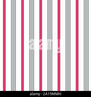 Abstract seamless pattern of vertical red and gray stripes. Regularly repeating color lines on beige background. Design for background, wallpaper. Stock Vector