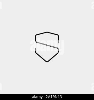 Letter S SS Shield Logo Design Simple Vector Stock Vector Image & Art ...