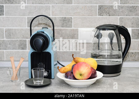 Set of red kitchen home appliances. Toaster, kettle, coffeemaker Stock  Illustration by ©alexlmx #155833816