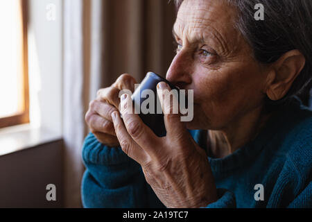 Senior woman enjoying her free time Stock Photo