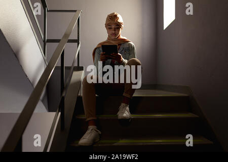 Young woman using tablet Stock Photo