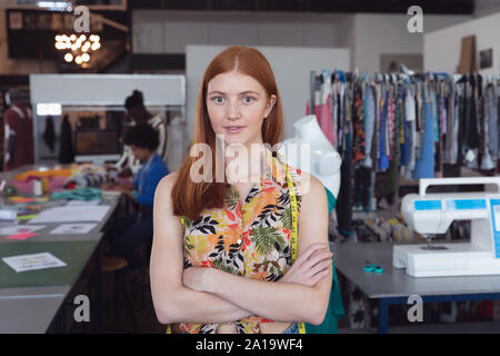 Portrait of a young female fashion student at college Stock Photo