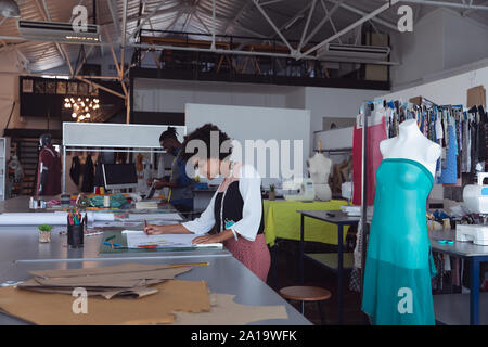 Young students working on projects at a fashion college Stock Photo