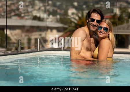 Young couple on holiday Stock Photo