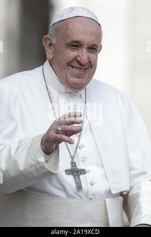 Vatican City, Vatican. 25th September, 2019. Pope Francis leads the ...