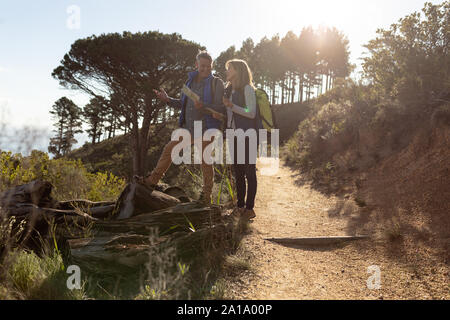 Couple enjoying time outside in nature Stock Photo