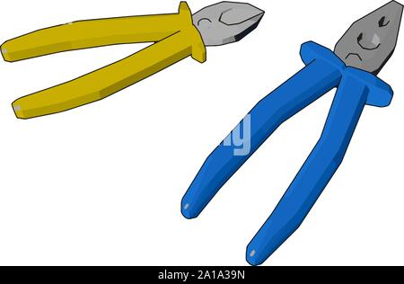 Multiple tools, illustration, vector on white background. Stock Vector