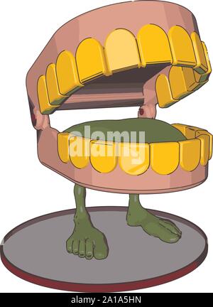 Jaw toy, illustration, vector on white background. Stock Vector
