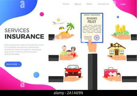Insurance Services Concept Stock Vector