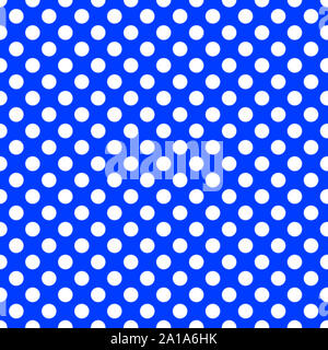 Seamless pattern pois, dot, pattern, background, white, grid, blue, seamless, pois, print, repeating gingham crafts clothing plaid cloth checkerboard Stock Photo