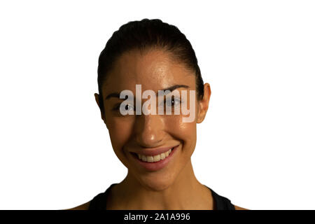 Young smiling businesswoman looking to camera Stock Photo