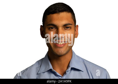 Young smiling businessman looking to camera Stock Photo