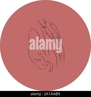Fashion button, illustration, vector on white background. Stock Vector