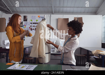 Young students working on a project at a fashion college Stock Photo