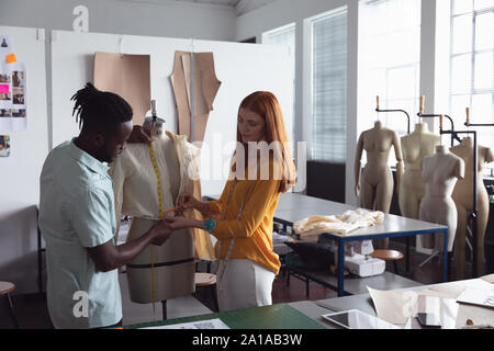 Young students working on a project at a fashion college Stock Photo