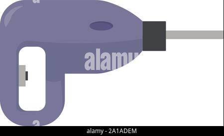 Purple drill, illustration, vector on white background. Stock Vector