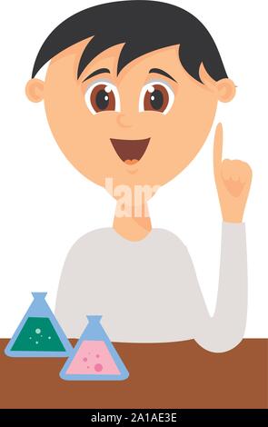 Inventor, illustration, vector on white background. Stock Vector