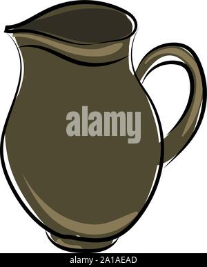 Jug, illustration, vector on white background. Stock Vector