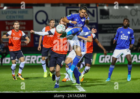 Luton, UK. 07th June, 2019. Ayoze Perez of Leicester City during the Carabao Cup match between Luton Town and Leicester City at Kenilworth Road, Luton, England on 24 September 2019. Photo by David Horn. Credit: PRiME Media Images/Alamy Live News Stock Photo