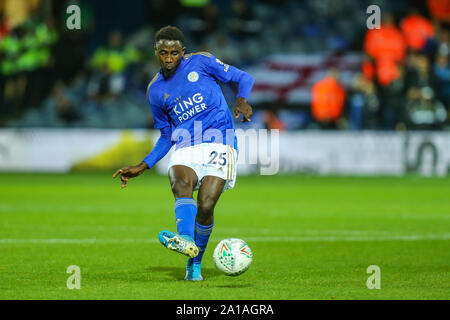 Luton, UK. 07th June, 2019. Wilfred Ndidi of Leicester City during the Carabao Cup match between Luton Town and Leicester City at Kenilworth Road, Luton, England on 24 September 2019. Photo by David Horn. Credit: PRiME Media Images/Alamy Live News Stock Photo